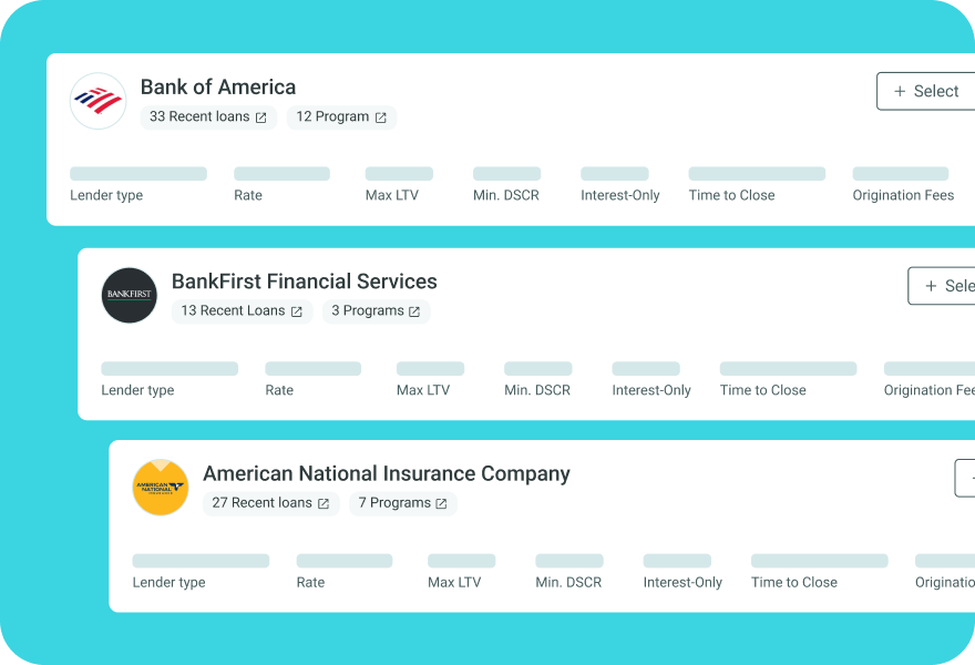 Get matches from thousands of lenders